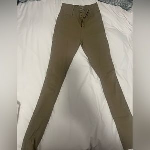 Butt Lifting Khaki colored stretch jeans